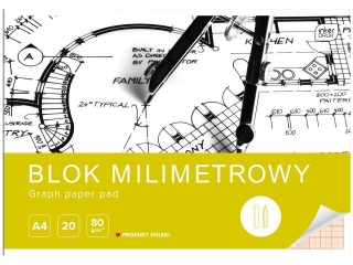 Blok milimetrowy A4 20k. INTERDRUK