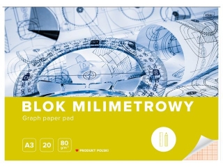 Blok milimetrowy A3 20k. INTERDRUK