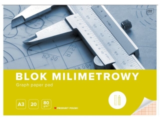 Blok milimetrowy A3 20k. INTERDRUK