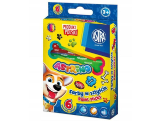 Farby w sztyfcie okr�g�e JUMBO ASTRINO - 6 kolor�w [opakowanie=12szt] (CEN+3%)