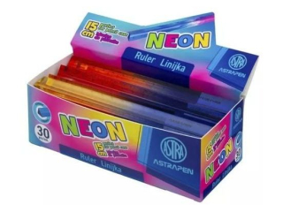 Linijka o tr�jk�tnym przekroju ASTRAPEN Neon Line - 30 szt. display [opakowanie=30szt] (CEN+-13%)