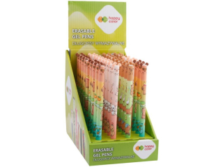 D�ugopis wymazywalny, Kapibara Kapi Fun, , 0.5mm, niebieski, display 36 szt., Happy Color [opakowanie=36szt]