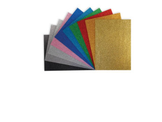 Karton brokat 150g, A2, 10 ark, mix kolor, Happy Color