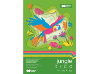Blok Hobby Deco Aqua 170 g/m2, A4, 20 ark., 5 kolor�w, Happy Color [opakowanie=5szt]