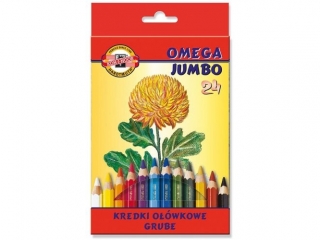 Kredki KOH-I-NOOR Omega Jumbo 24 kolory