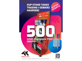 Stand plus pakiet produktw Tadeo o wartoci 3222 z Gratis: 500szt. dugopisw Flexi