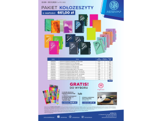 Pakiet P10 0925 ASTRA Koozeszyty o wartoci 661z + GRATIS: towar lub patelnia
