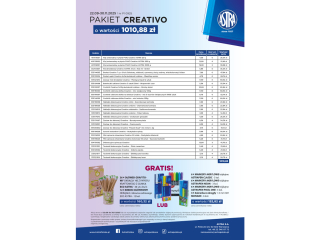 Pakiet P1 0925 ASTRA Creativo o wartoci 1010, 88 + GRATIS: towar