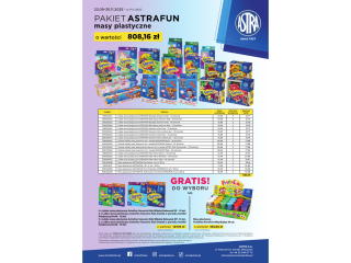 Pakiet P4 0925 ASTRA Masy plastyczne o wartoci 808, 16z + GRATIS: towar