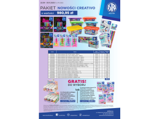 Pakiet P5 0925 ASTRA Nowoci Creativo o wartoci 980, 95z + GRATIS: towar