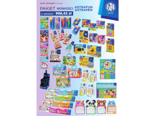 Pakiet P6 0925 ASTRA Nowoci AstraFun AstraPen o wartoci 988, 42z + GRATIS: towar