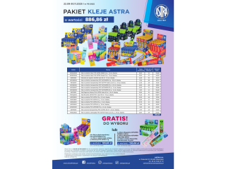Pakiet P8 0925 ASTRA Kleje o wartości 886, 86zł + GRATIS: towar