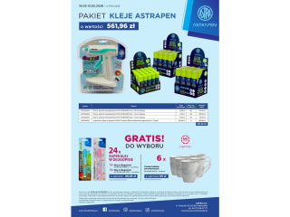Pakiet P10 0326 ASTRA Astrapen Kleje o warto�ci 561, 96z� + GRATIS: towar lub kubki