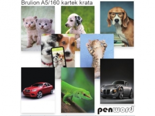 Brulion A5.160k Penword 65g [opakowanie=3szt]