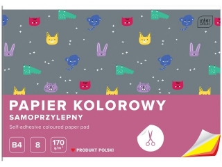 Zeszyt papierw kolorowych samoprzylepnych B4 8k. INTERDRUK