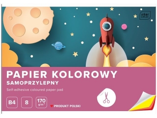 PAPIER KOLOROWY SAMOPRZYLEPNY B4 8 170G[10x80