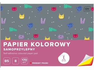 Zeszyt papierw kolorowych samoprzylepnych B5 8k. INTERDRUK