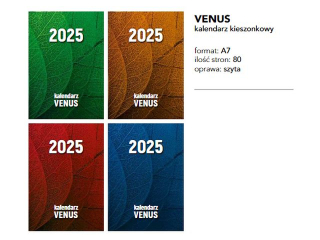 Kalendarz kieszonkowy O-PRESS Venus 2025