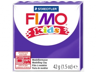 Kostka FIMO Kids, 42g, fioletowy, masa termoutwardzalna, Staedtler [opakowanie=6szt]