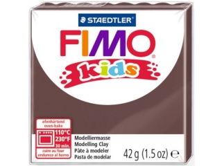 Kostka FIMO Kids, 42g, brzowy, masa termoutwardzalna, Staedtler [opakowanie=6szt]