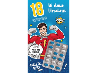 Kartki karnet TAB-02 Urodziny 18