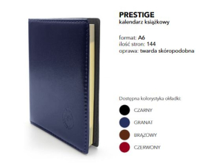 Kalendarz ksikowy O-PRESS A6 Prestige 2025