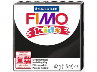 Kostka FIMO Kids, 42g, czarny, masa termoutwardzalna, Staedtler [opakowanie=6szt]