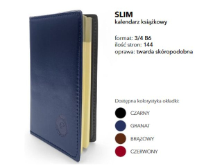 Kalendarz ksikowy O-PRESS Slim 3/4 B6 tygodniowy 2025