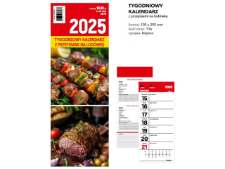 Kalendarz O-PRESS paskowy na lodwk Tygodniowy Kalendarz z przepisami 2025