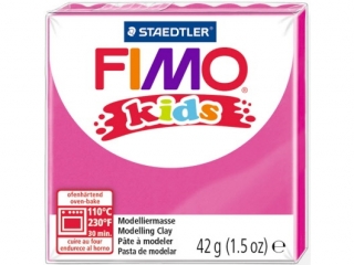 Kostka FIMO Kids, 42g, fuksja, masa termoutwardzalna, Staedtler
