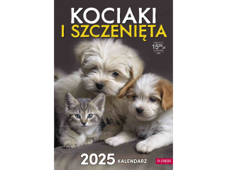 Kalendarz cienny O-PRESS A3 Kociaki i Szcznieta 2025