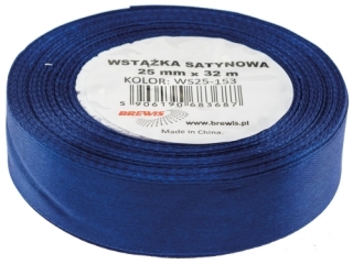 Wstka satynowa 25mm/32m 153 granatowy