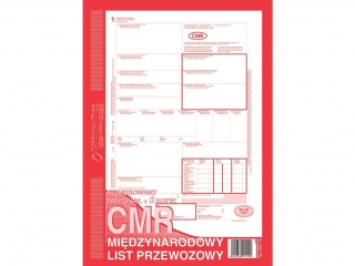 Druk 800-1N CMR Midzynarodowy list przewozowy (numerowany) 