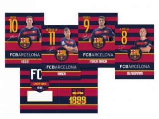 Zeszyt MO A5 32k linia kolor FC Barcelona Barca Fan 4 [opakowanie=10szt]