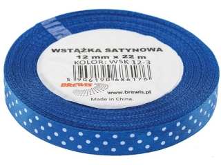 Wstka satynowa BREWIS kropki 12mm x 22m kolor 3