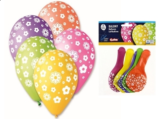Balony Premium "Kwiatuszki", 12"/ 5 szt.
