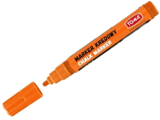Markery kredowe, kocwka okrga 4, 5mm, 8g tuszu pomaraczowy Pudeko [opakowanie=10szt]