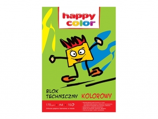 Blok techniczny kolorowy A3 10k. 170g HAPPY COLOR