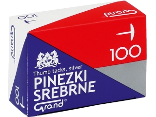 Pinezki GRAND S100 srebrne - A"10