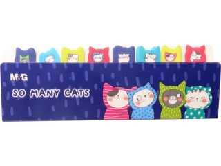 Karteczki samoprzylepne M&G So Many Cats, 8 znacznikw x 20 ark. 15x53mm