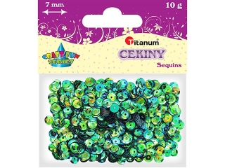 Cekiny OKRGE Perowo - tczowe 7mm 10g Co7/321 zielony