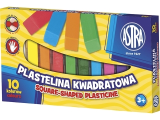 Plastelina ASTRA kwadratowa 10 kolorw