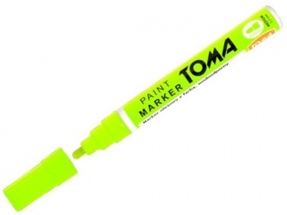 Marker olejowy, fibrowa kocwka 2, 5mm, zielony neon Pudeko [opakowanie=12szt]