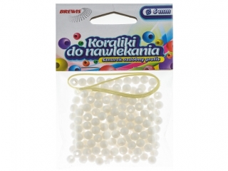 Koraliki do nawlekania BREWIS 6mm K6-1 biay