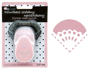 DZIURKACZ OZDOBNY NAROŻNIKOWY 2, 5 CM SZYFON