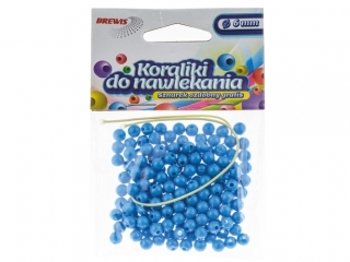 Koraliki do nawlekania BREWIS 6mm K6-7 niebies.