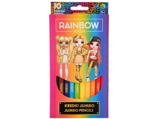 Kredki Jumbo 10 kolorw - Rainbow High (5.00 proc.) ASPROM
