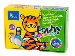 Farby plakatowe TETIS 20 ml  6 kolorw