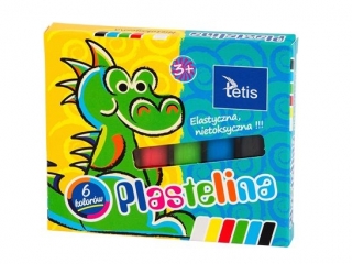 Plastelina TETIS 15g  6 kolorw