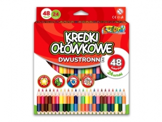 Kredki owkowe trjktne PENMATE dwustronne 24szt. 48 kolor